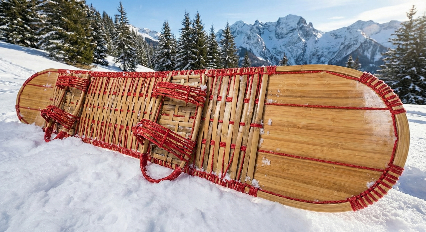 All Natural Bamboo Snowboard
