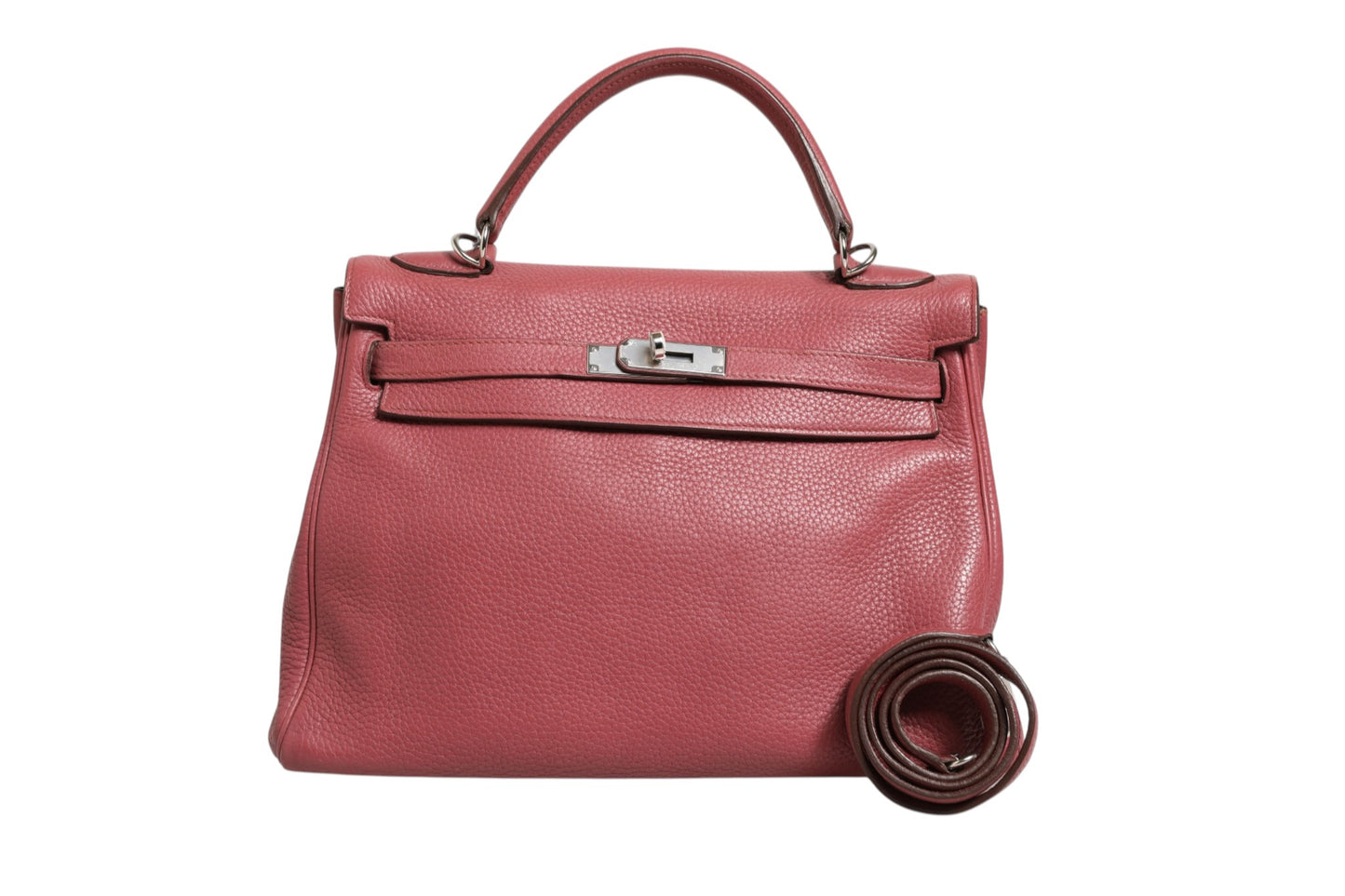 Kelly 32 Rouge H Togo Retourne Palladium