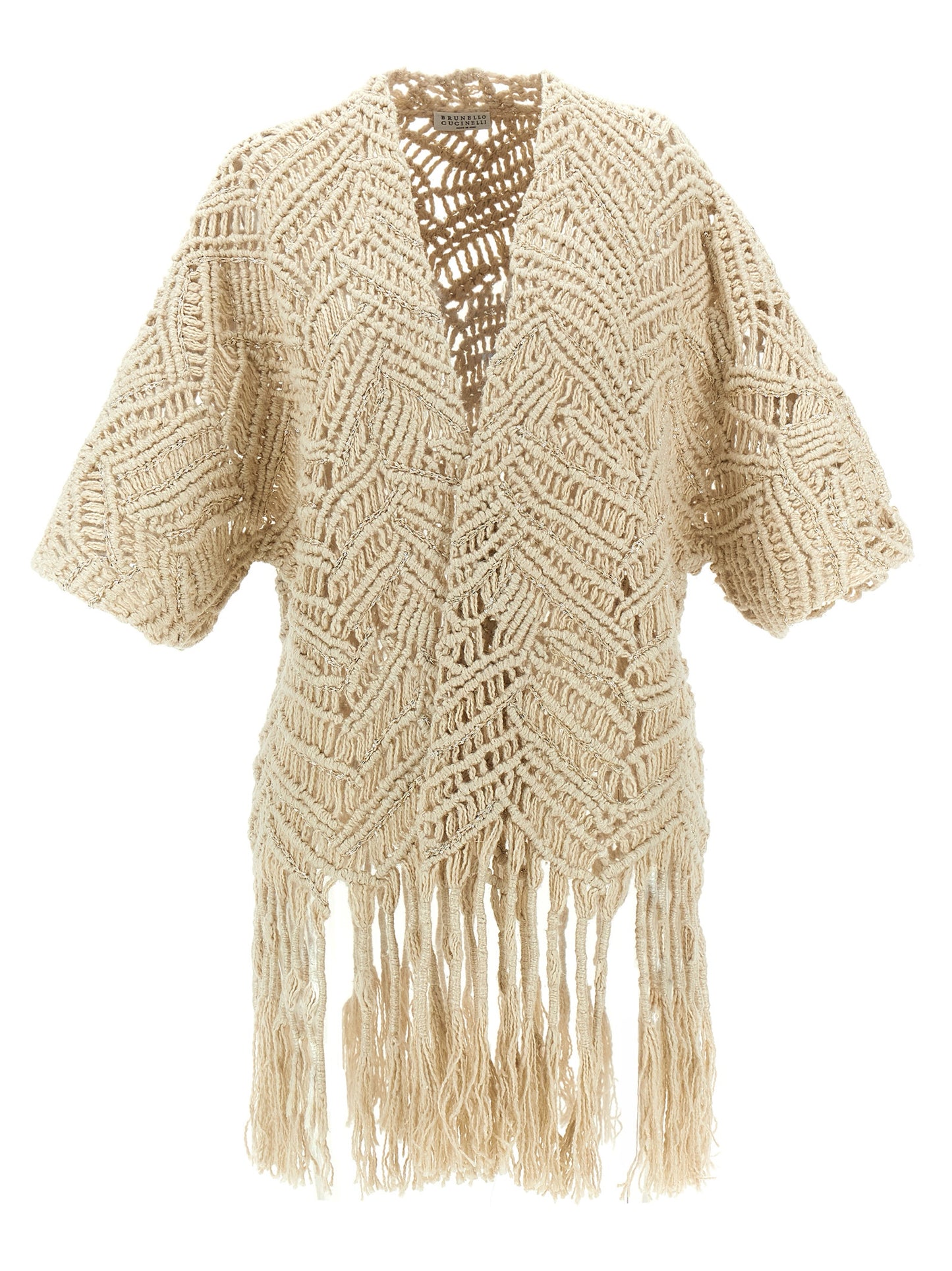 Beige Silk Cardigan