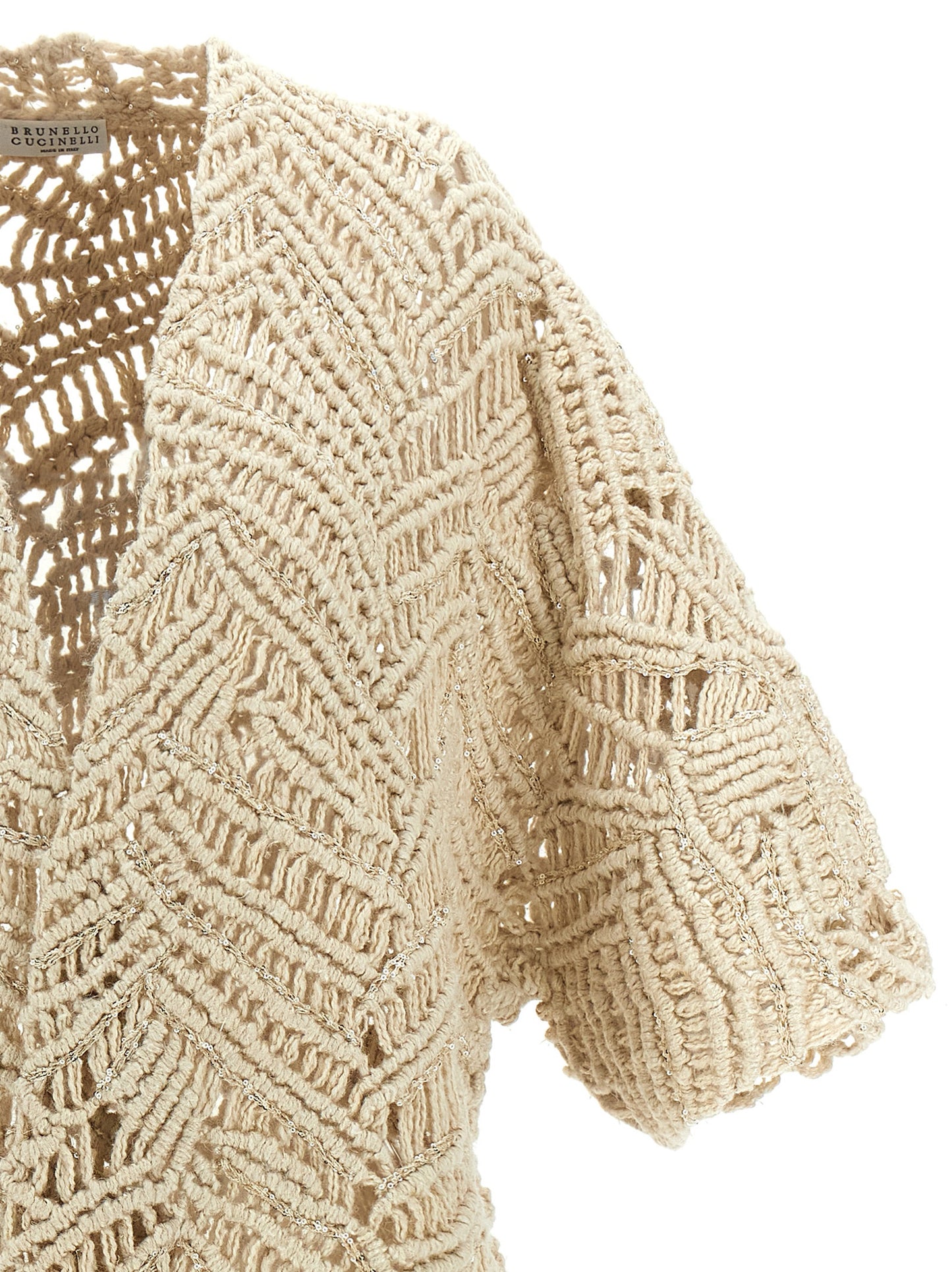 Beige Silk Cardigan