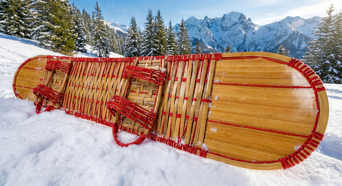 All Natural Bamboo Snowboard