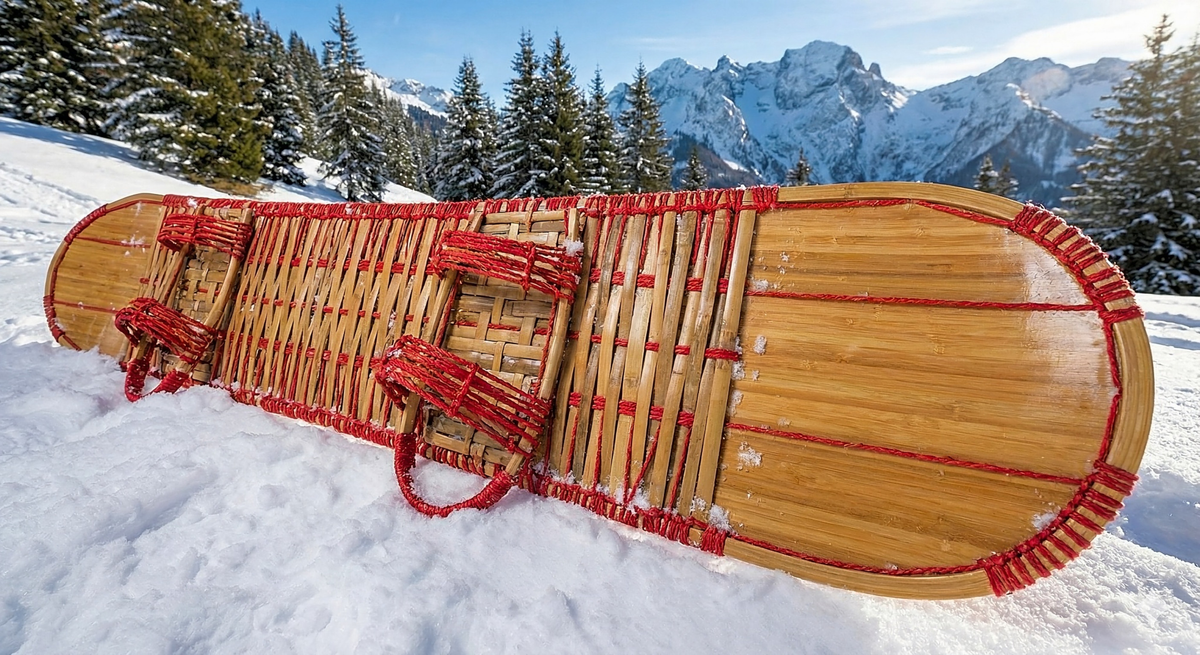 All Natural Bamboo Snowboard